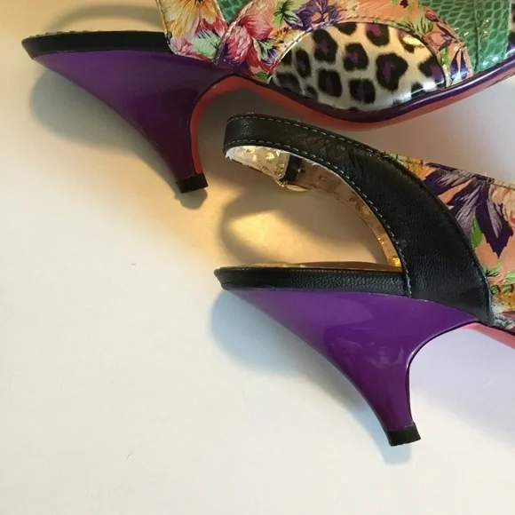 POETIC LICENSE LEATHER PEEP TOE SLING BACKS - Picture 8 of 13